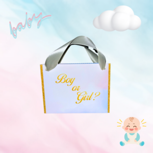 Sac cadeau invité thème gender reveal personnalisable personnalisé anniversaire baby shower baptême naissance